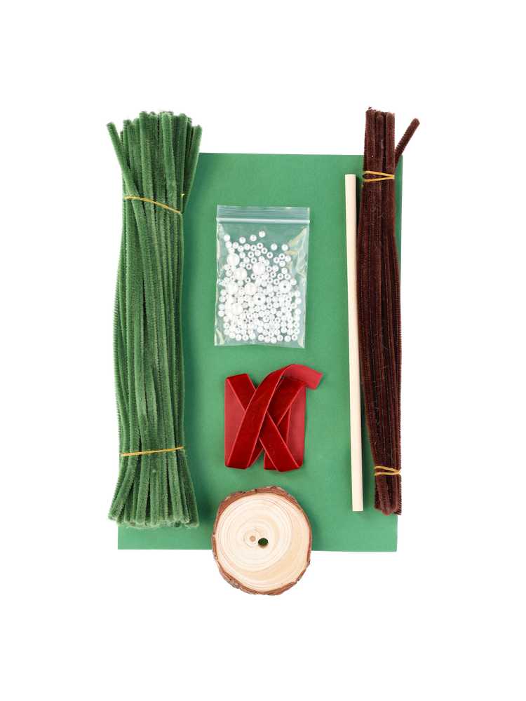 DIY pipe cleaner tree kit