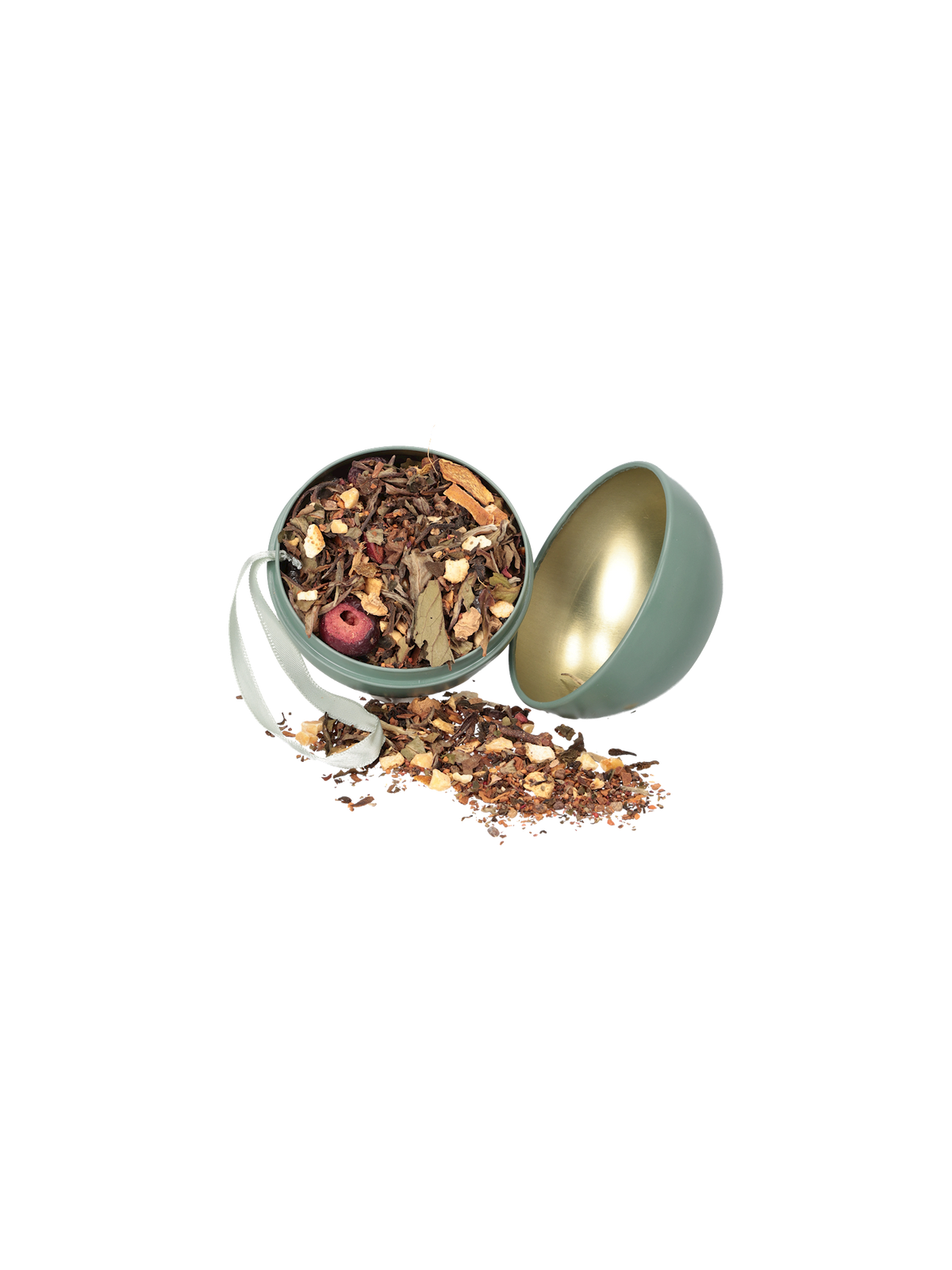 Christmas bauble with white tea