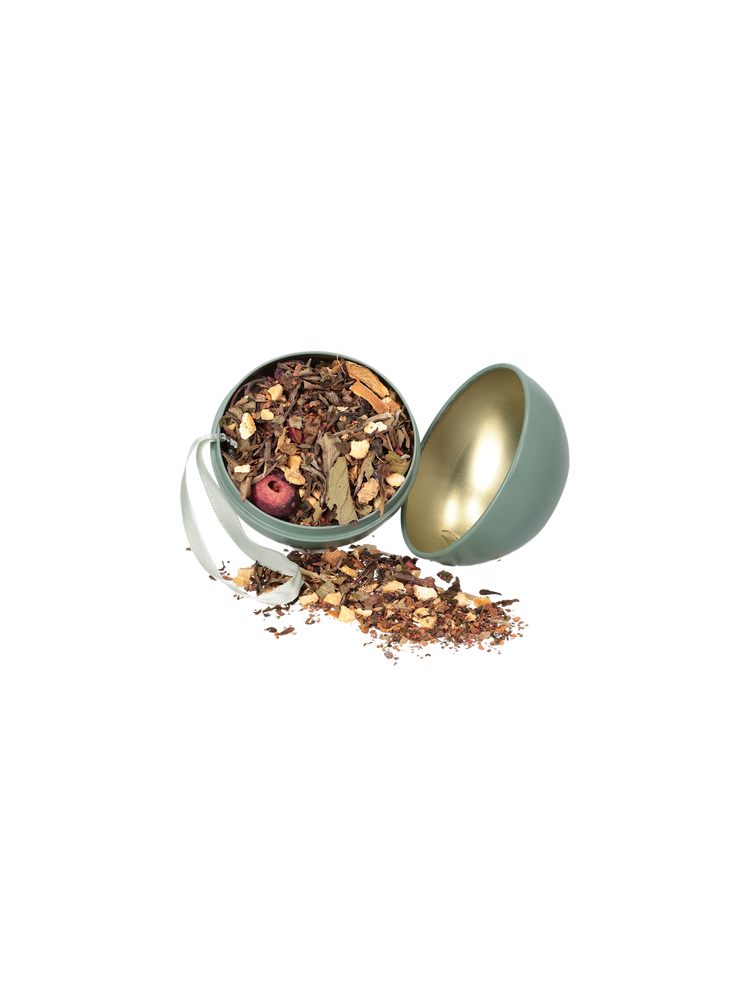 Christmas bauble with white tea