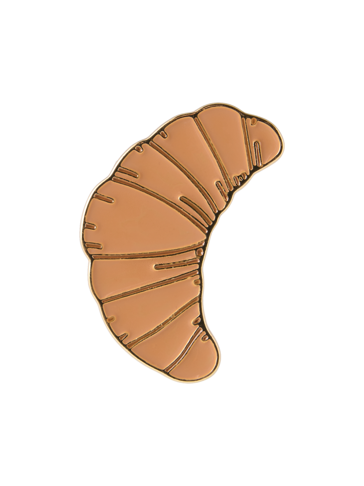Croissant enamel pin