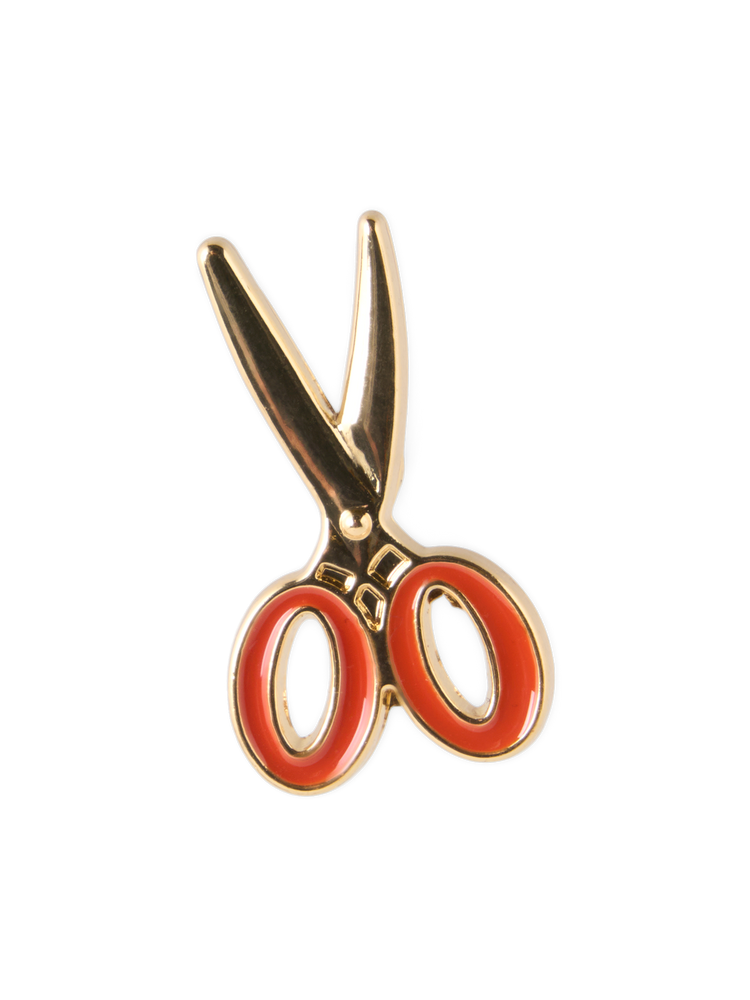 Scissors enamel pin