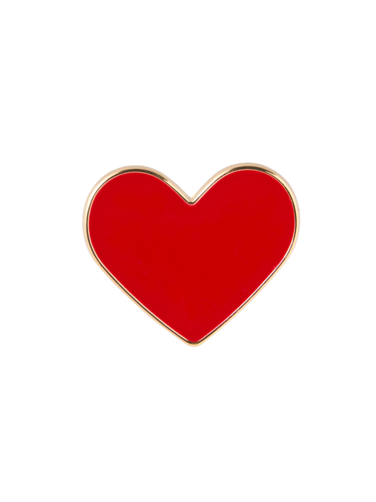 Heart enamel pin