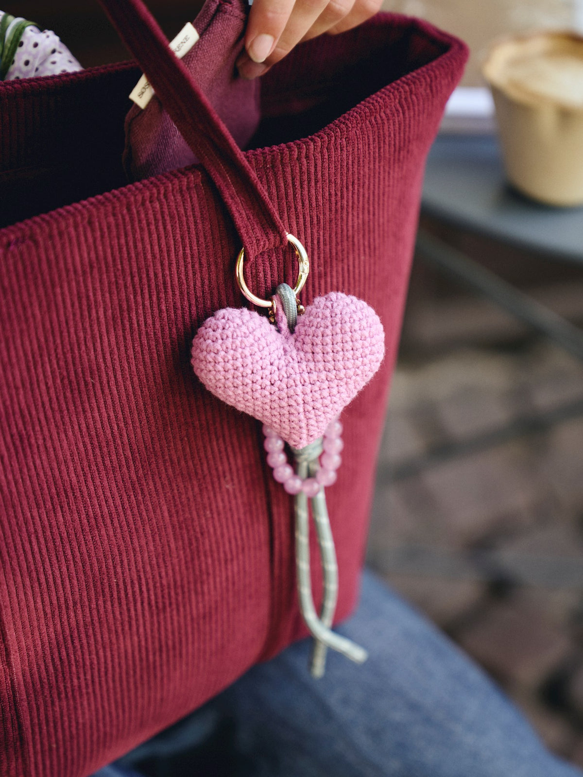 Bag charm heart