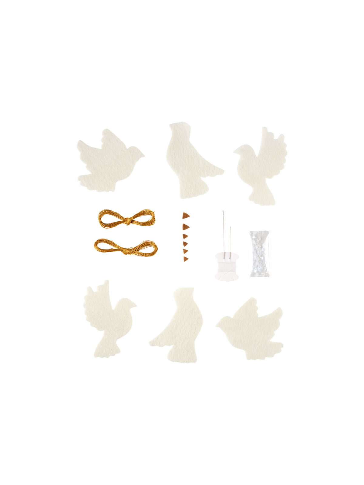DIY dove ornaments