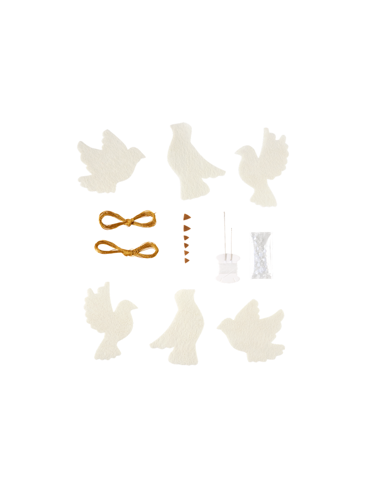 DIY dove ornaments