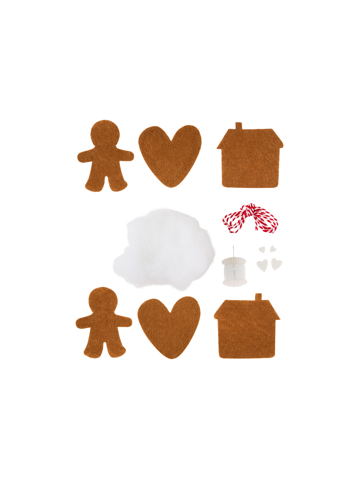 DIY kit gingerbread ornaments