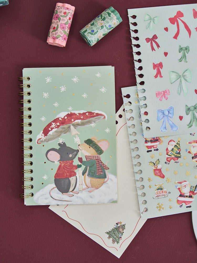 Notebook with stickers