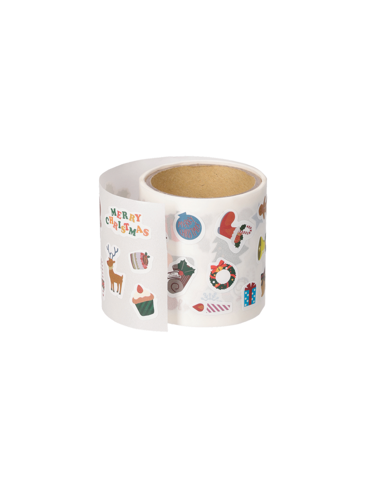 Christmas stickers on roll