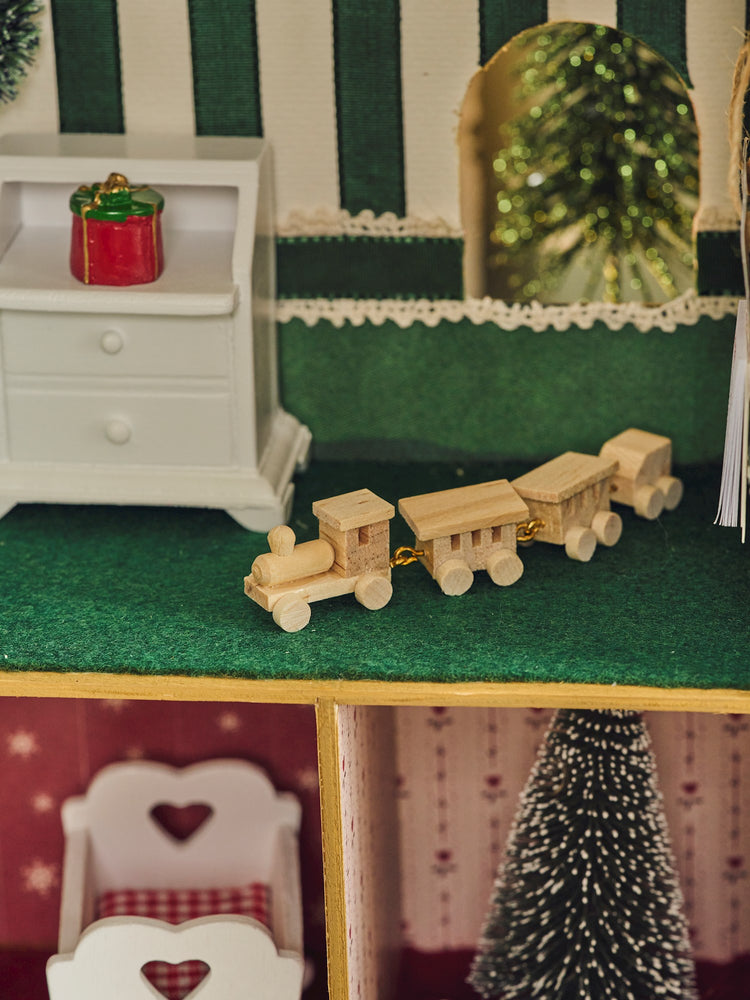 Mini wooden train