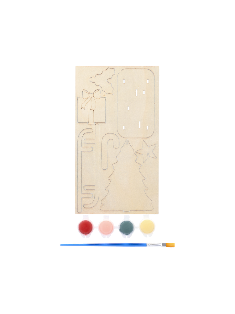 Wooden sleigh 3D craft kit