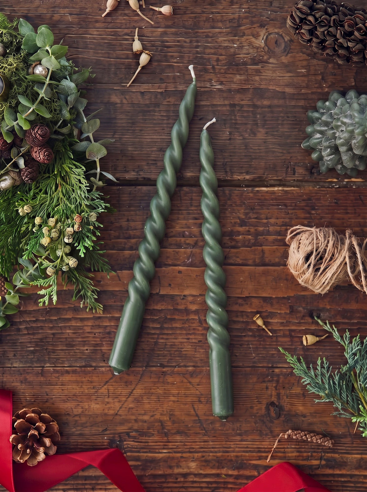 Twisted candles 28 cm