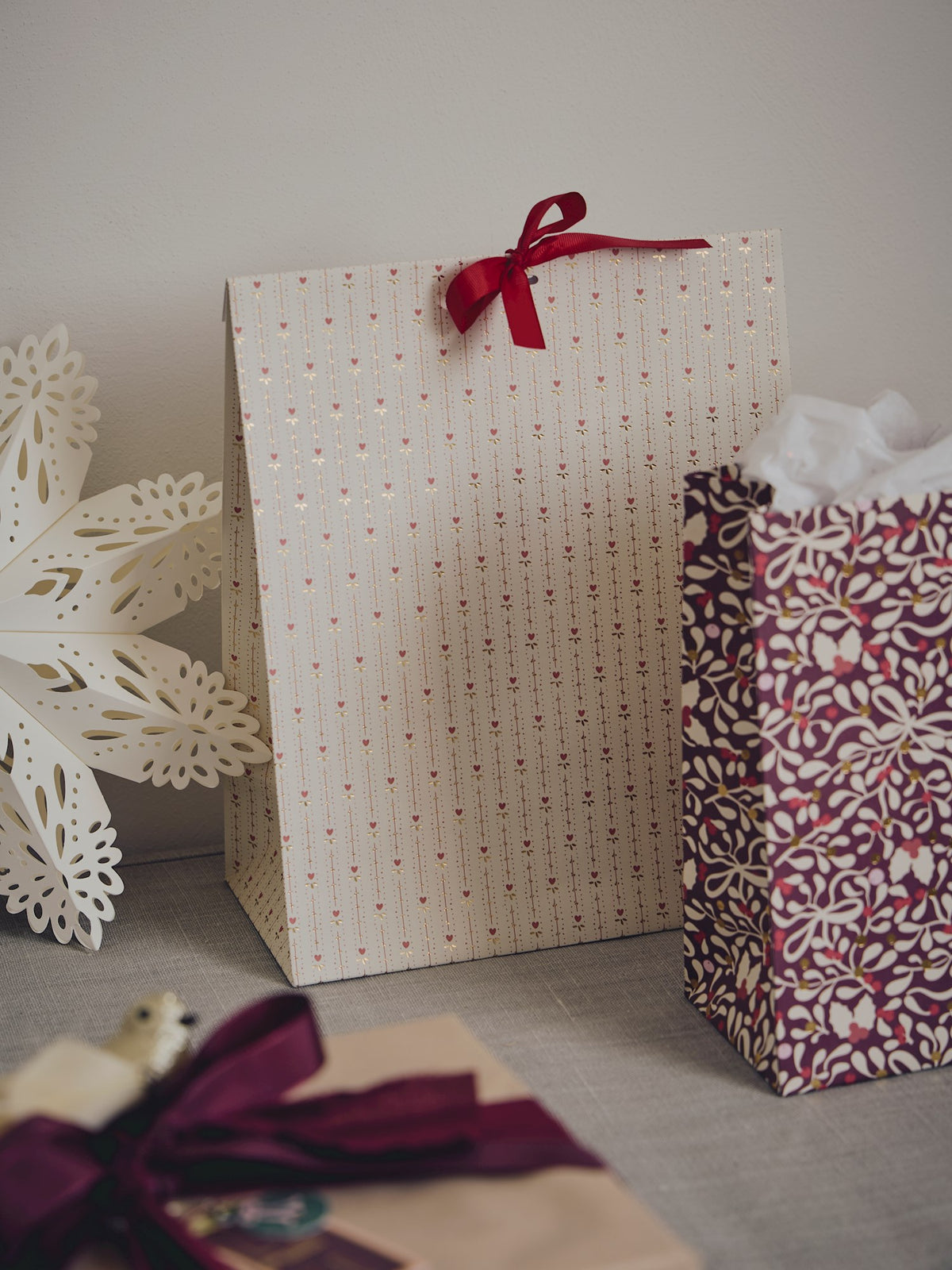 Gift bag with ribbon