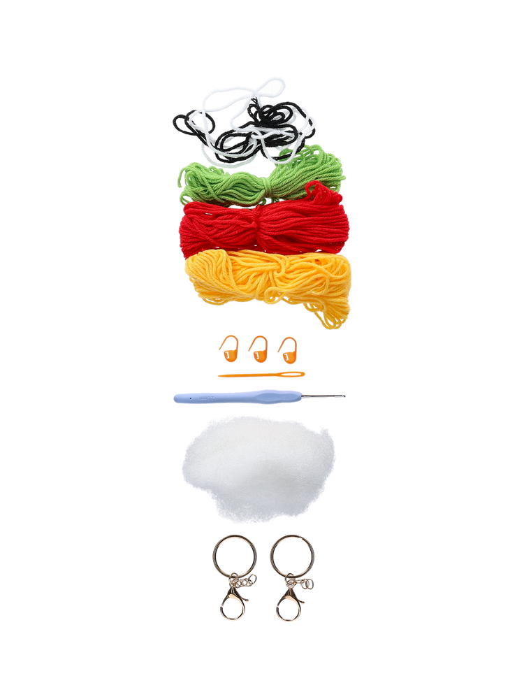 DIY kit crochet keyrings