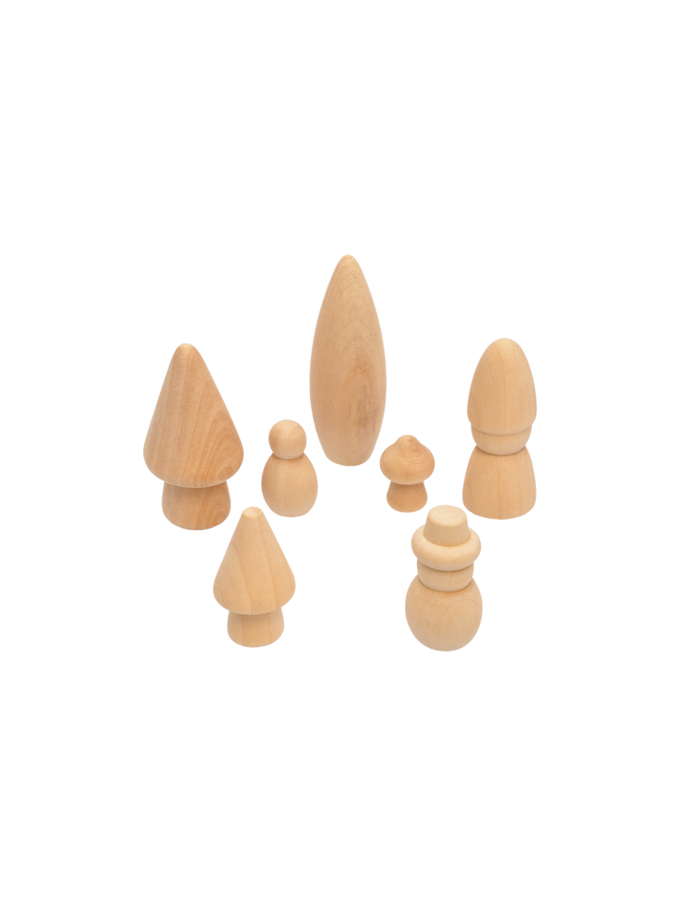 Decorative wooden shapes