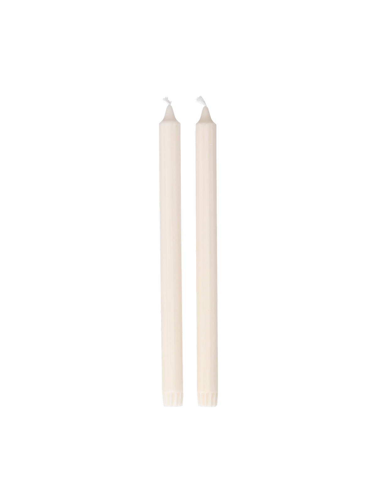 Taper candle with grooves