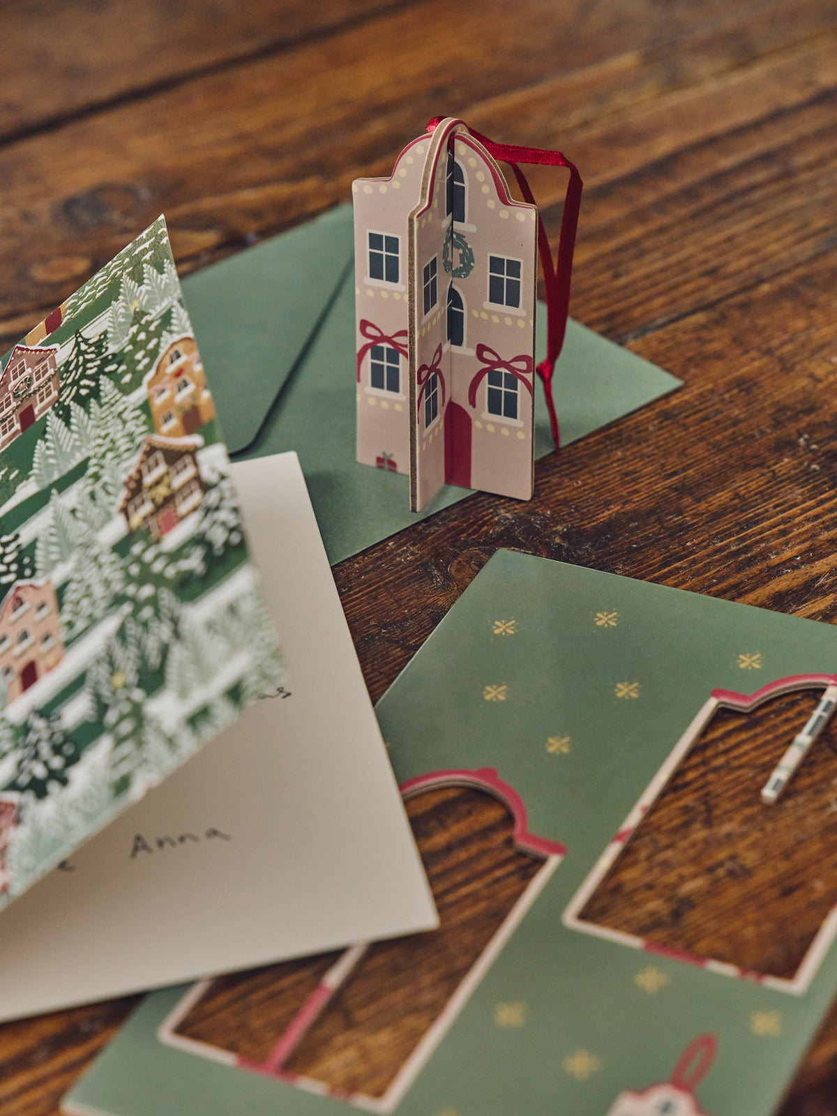 DIY card with ribbon and envelope
