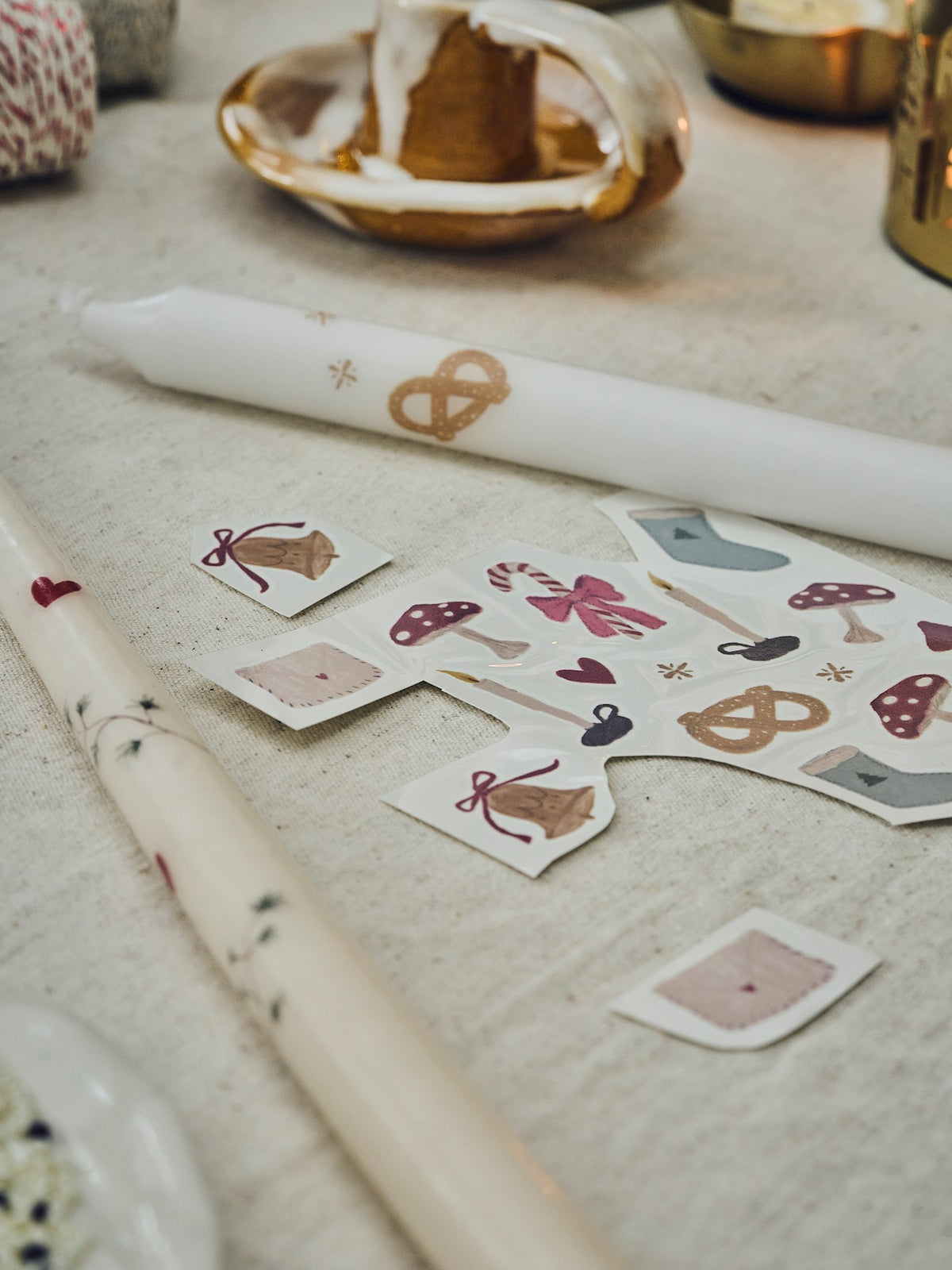 Transfer stickers for candles