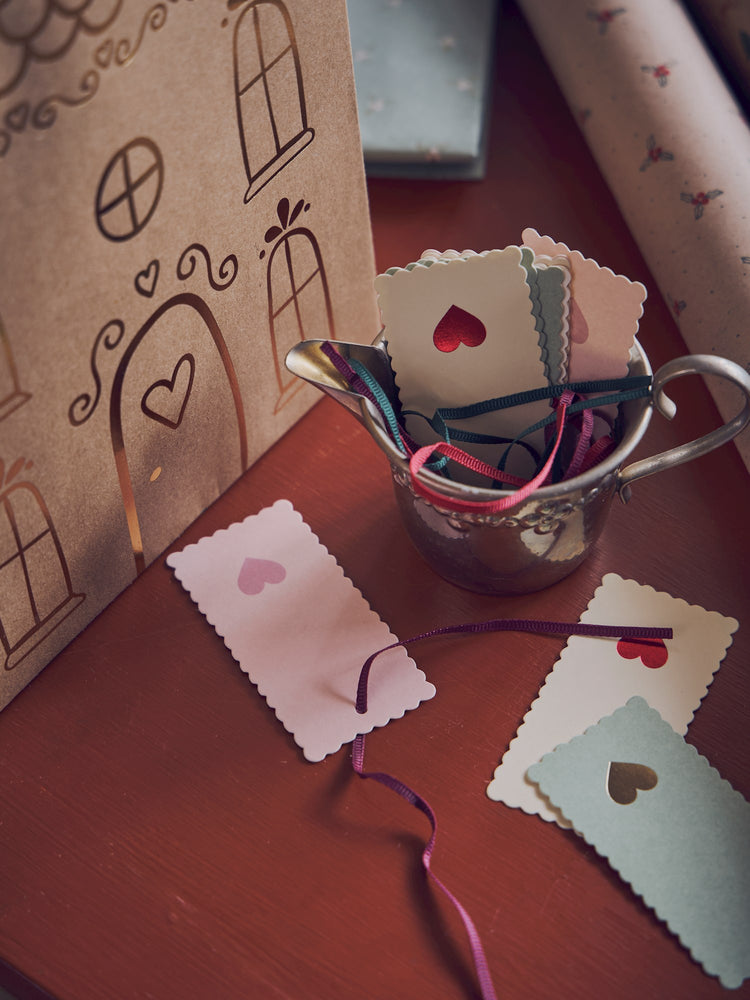 Gift tags with ribbon