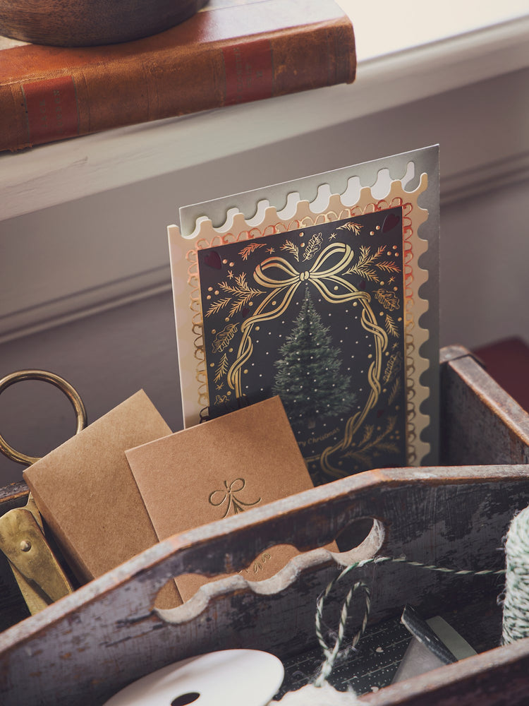 Embossed card with envelope