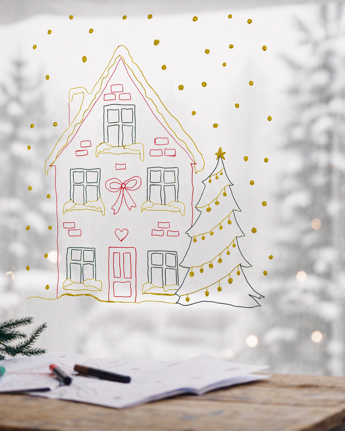 DIY window chalk art set