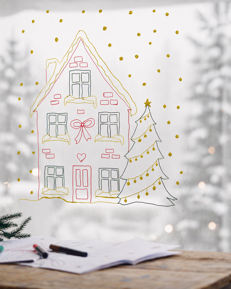 DIY window chalk art set