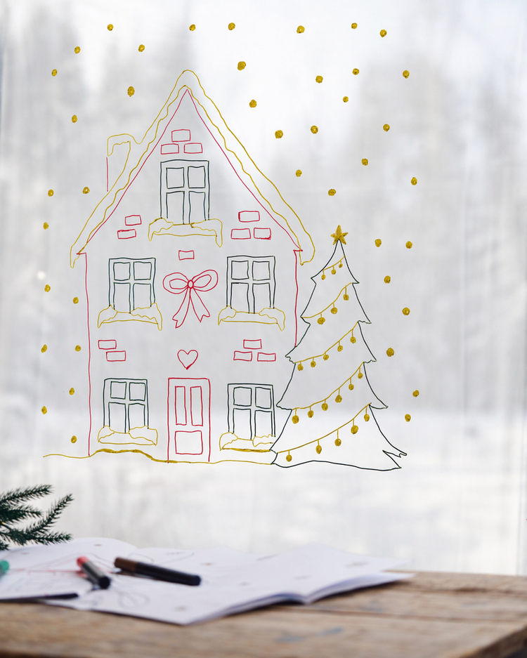 DIY window chalk art set