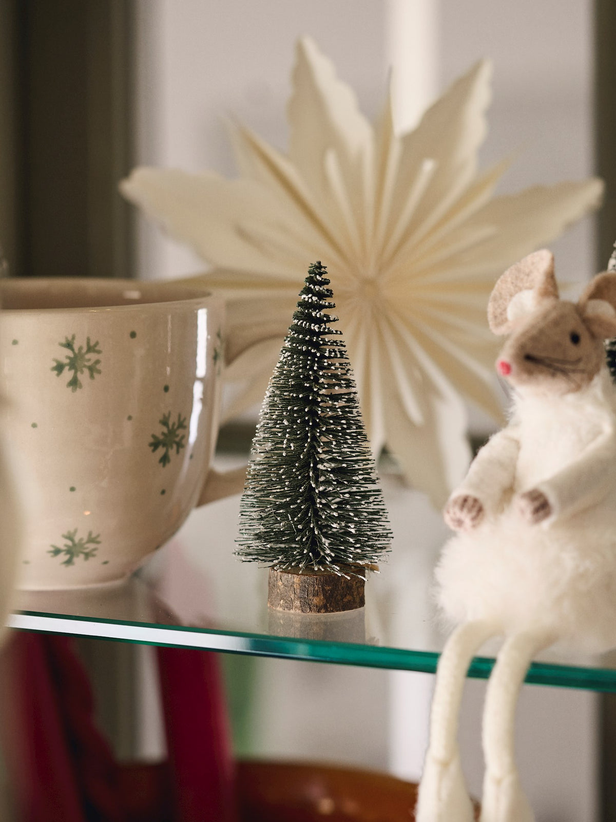 Decorative tree with snow
