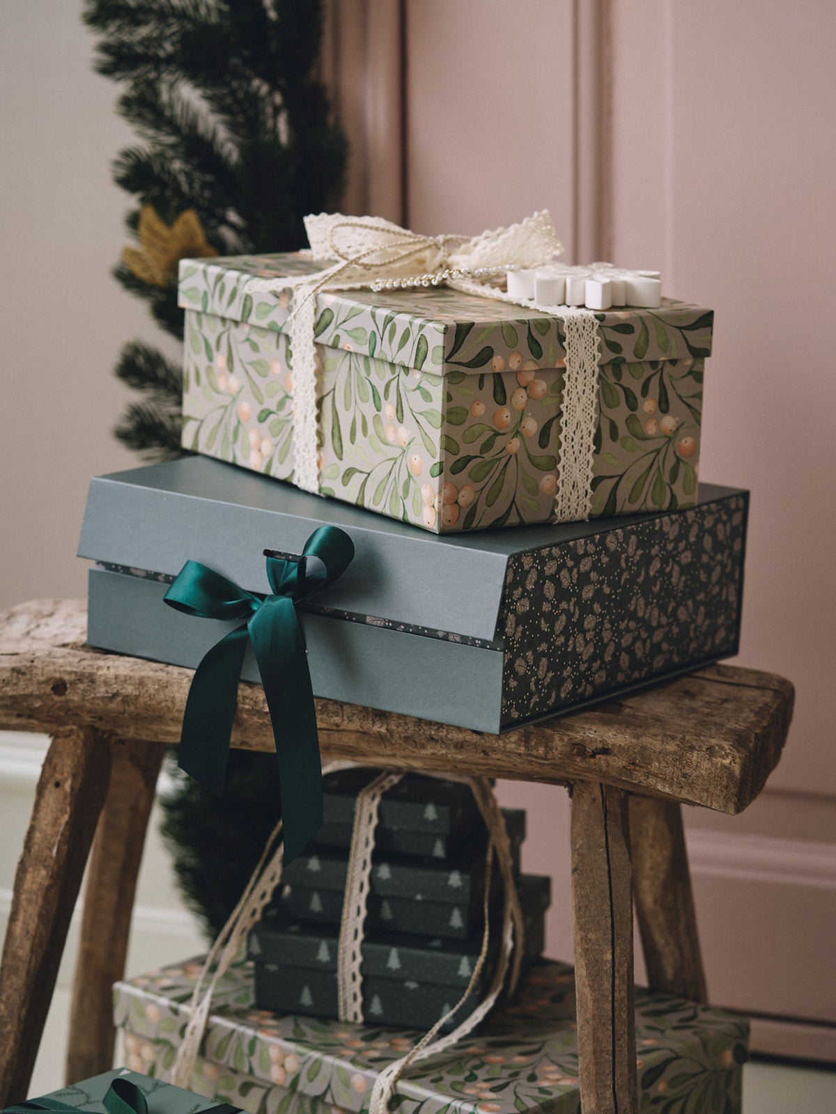 Gift box with ribbon