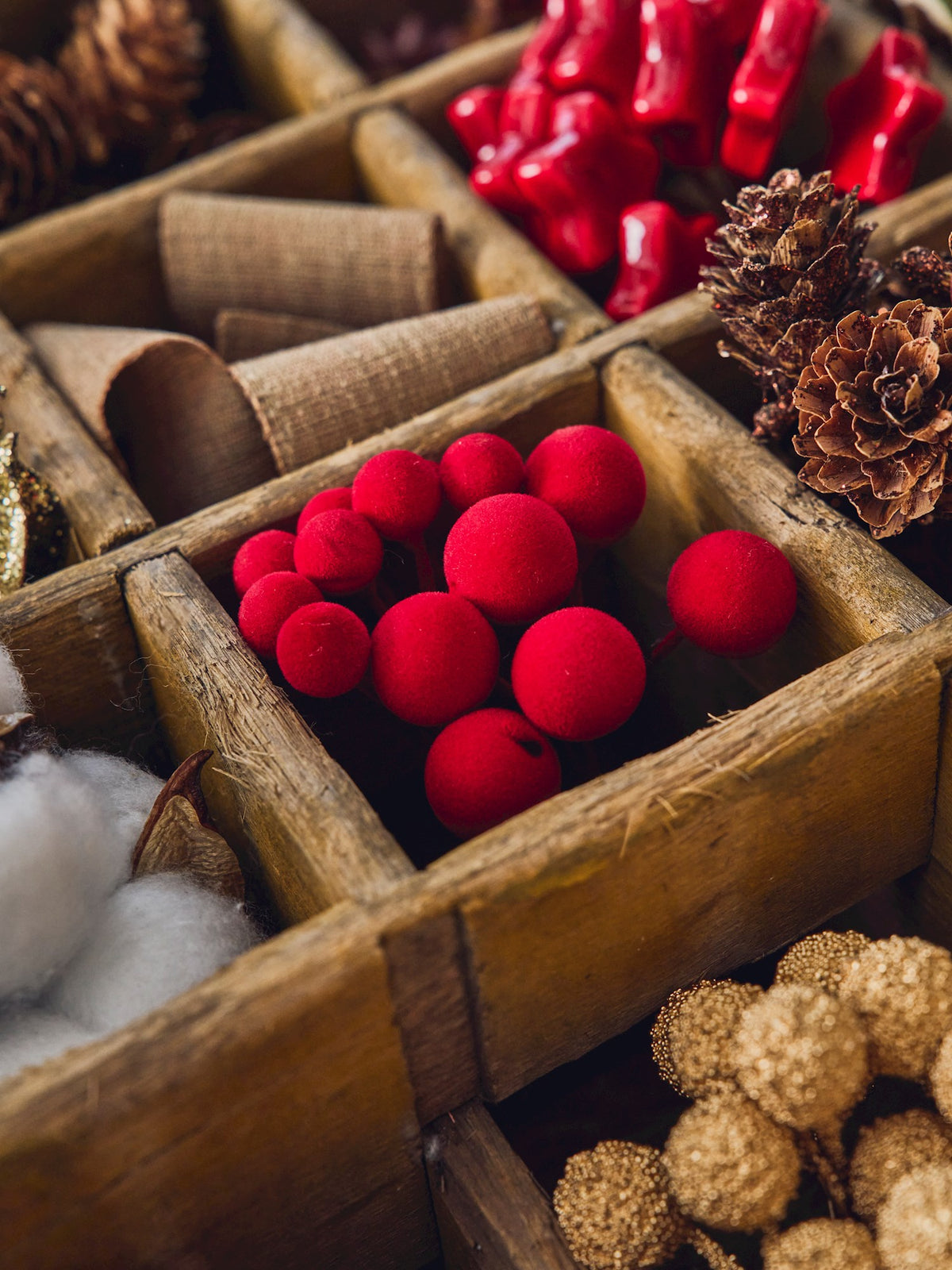 Velvet balls for DIY