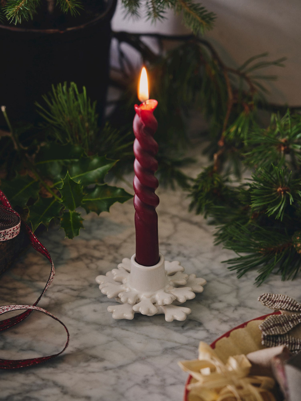 Candle holder snowflake