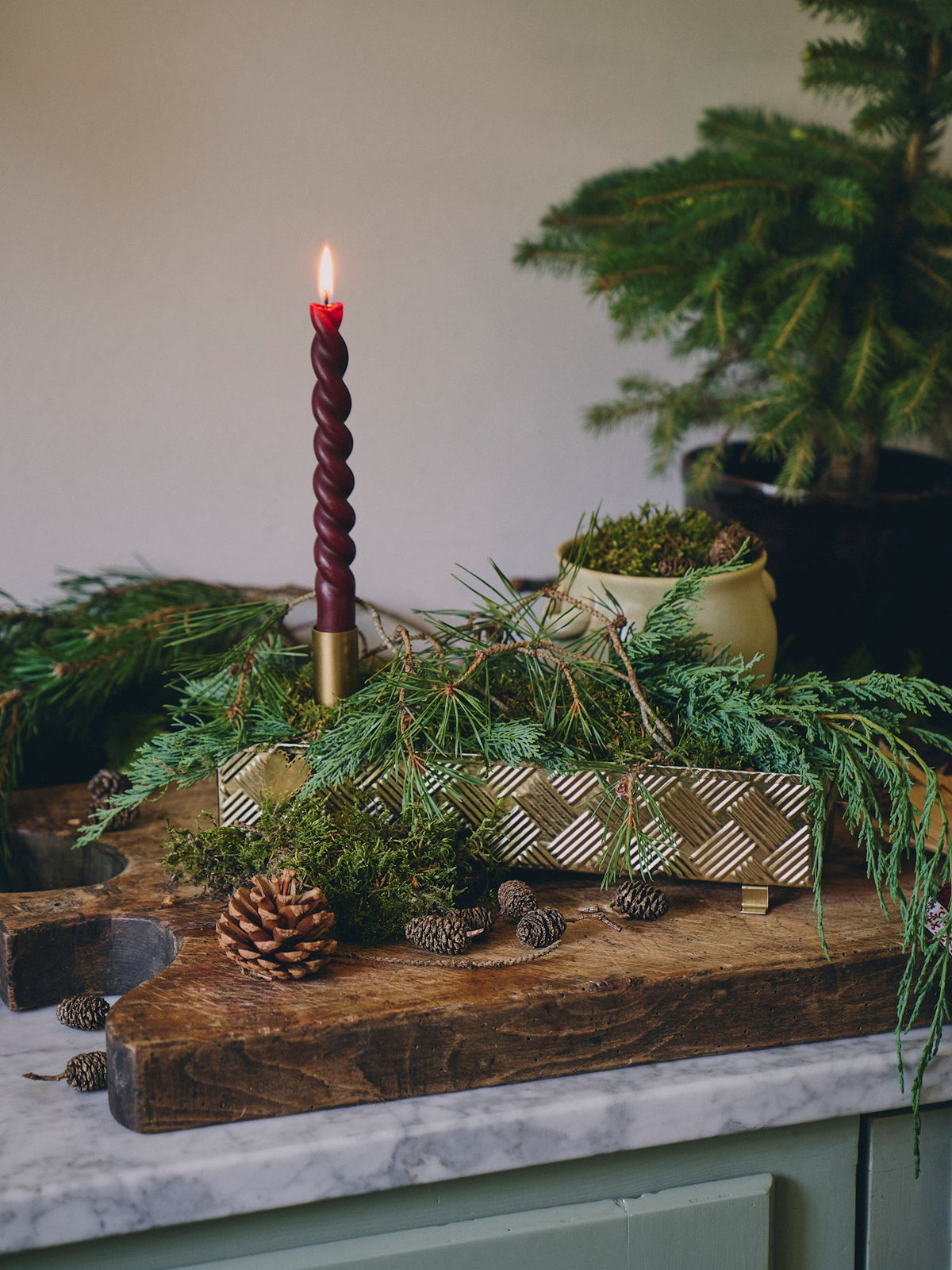Tray for advent decoration