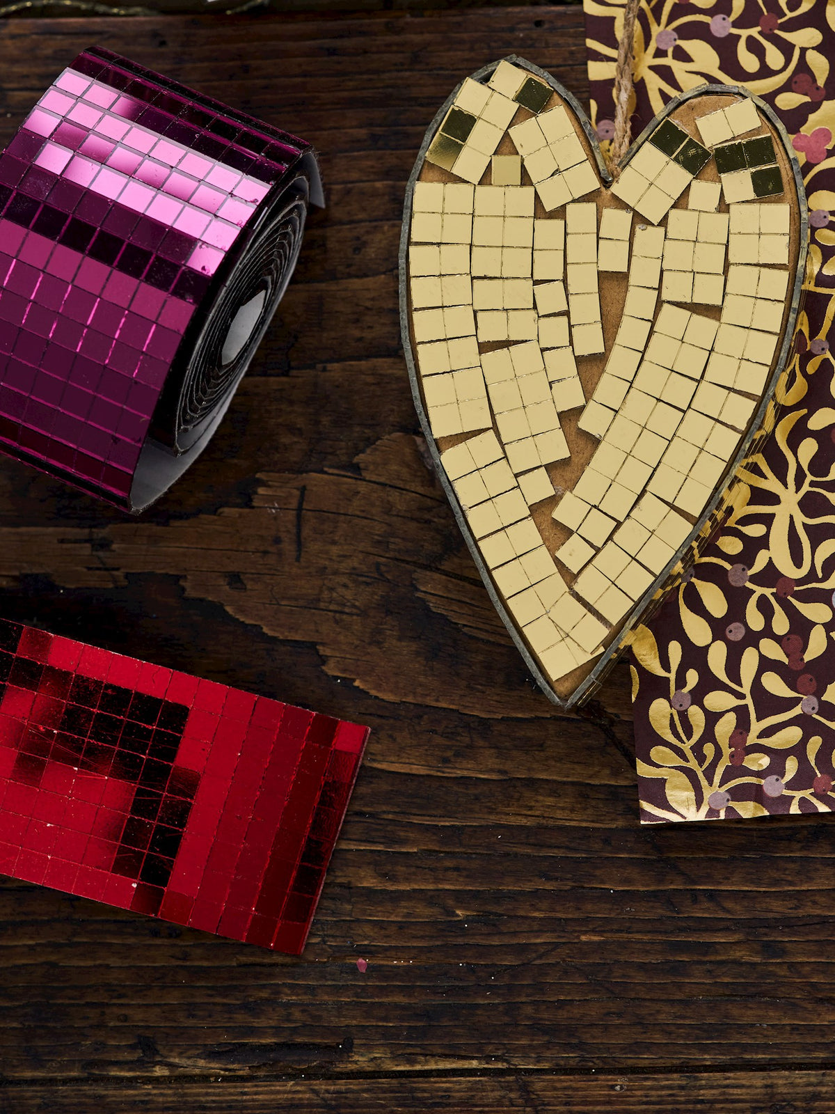 Mirror mosaic tiles