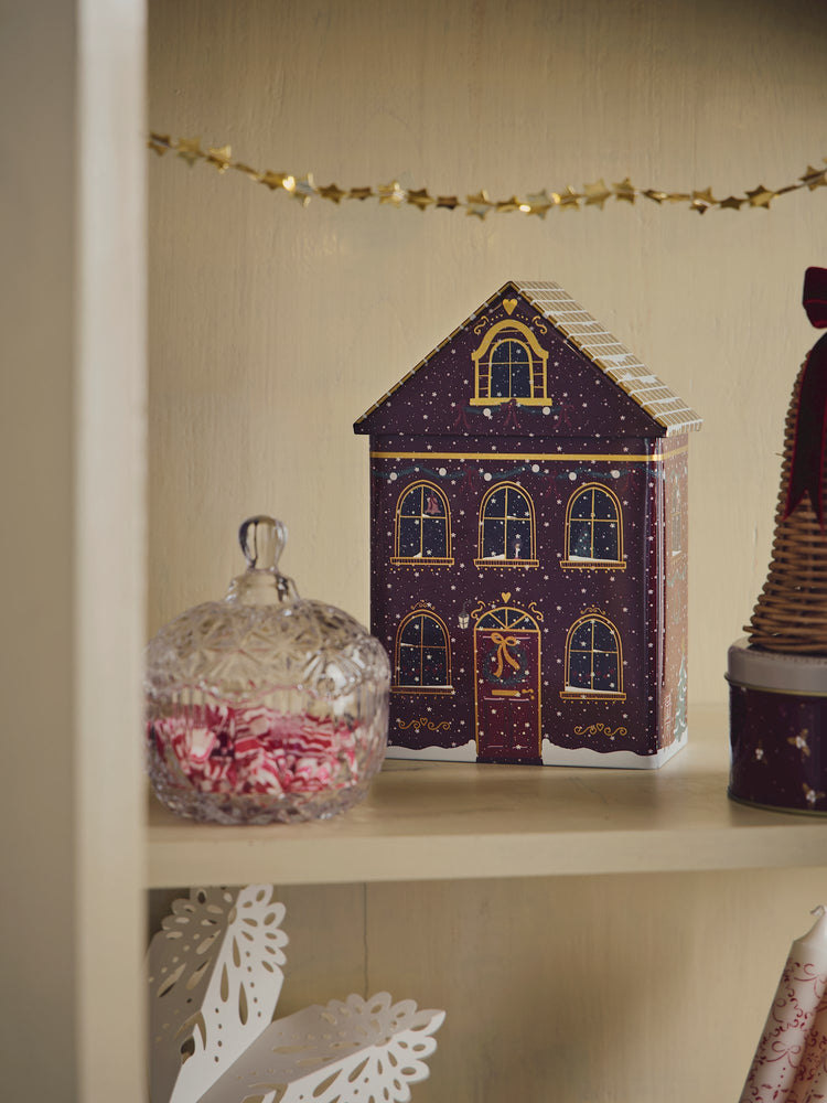 Christmas house canister