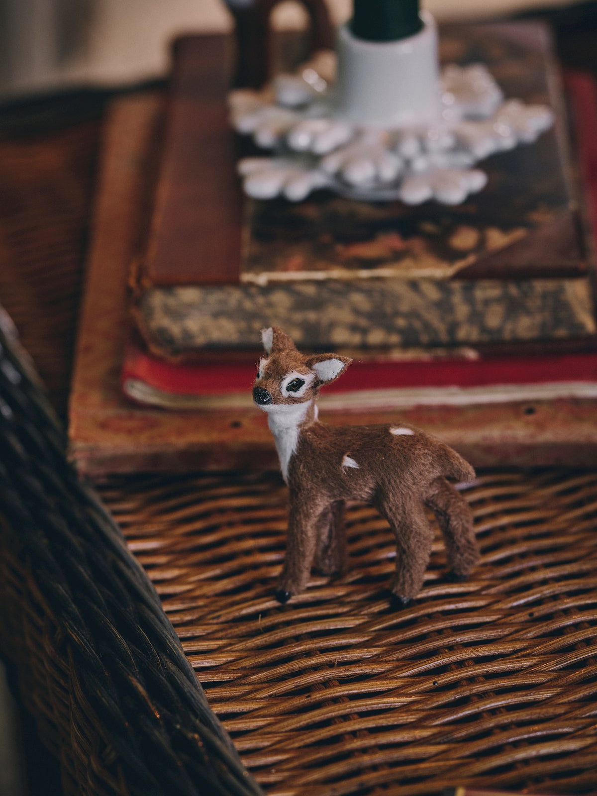 Decorative deer with fur