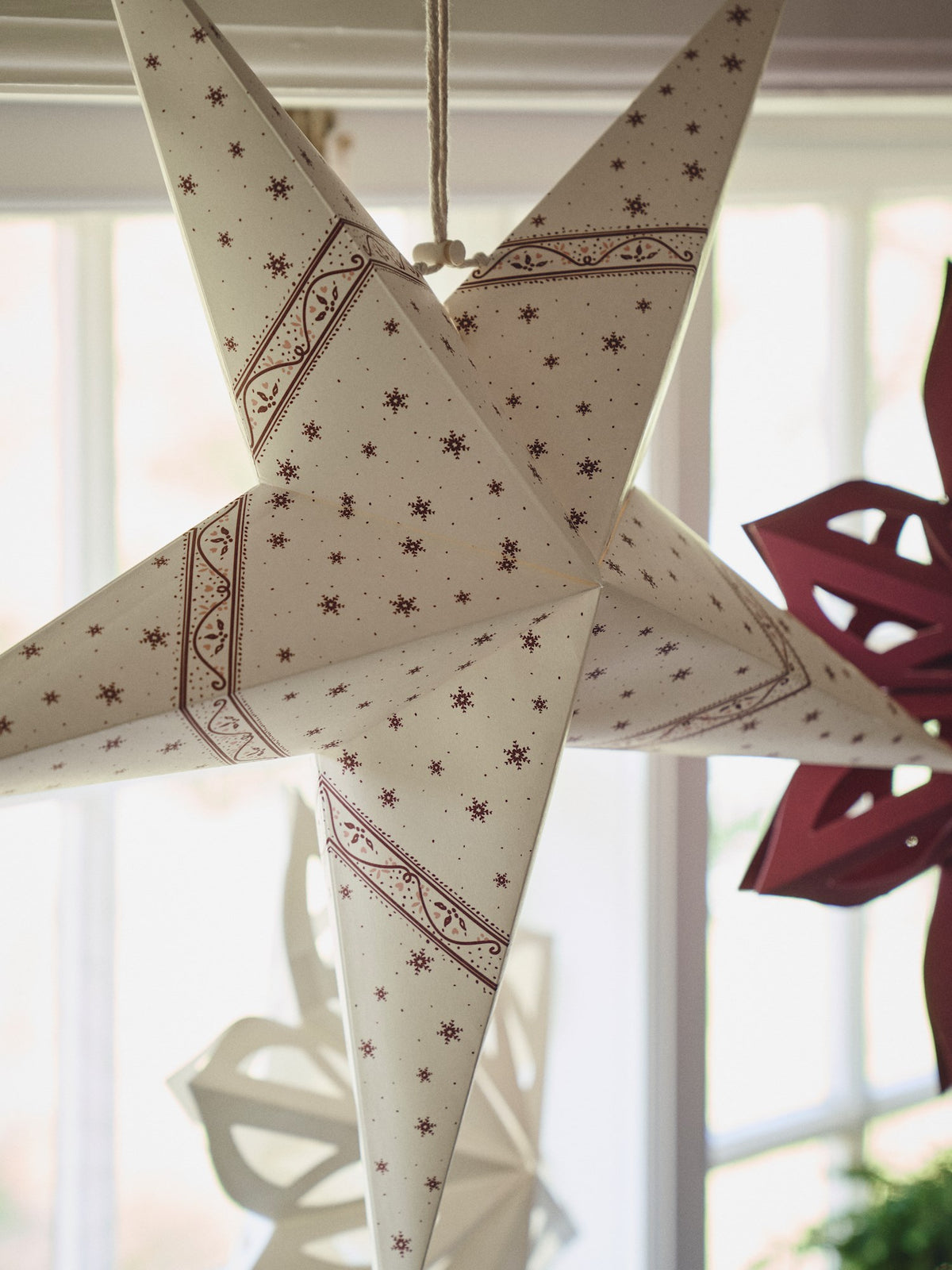 Paper star with print
