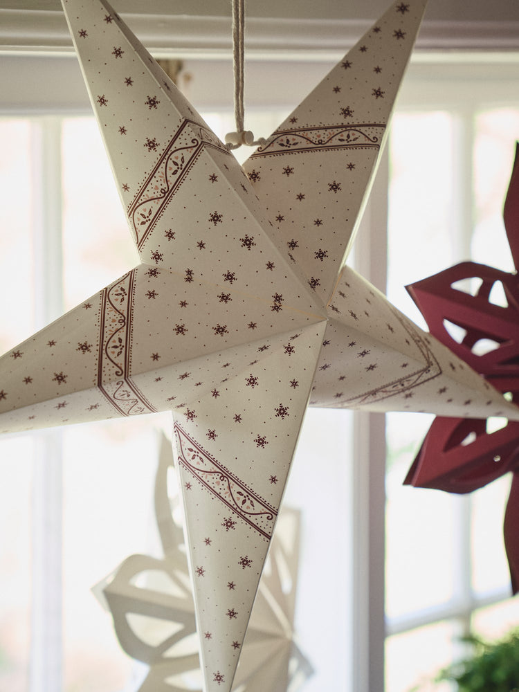 Paper star with print
