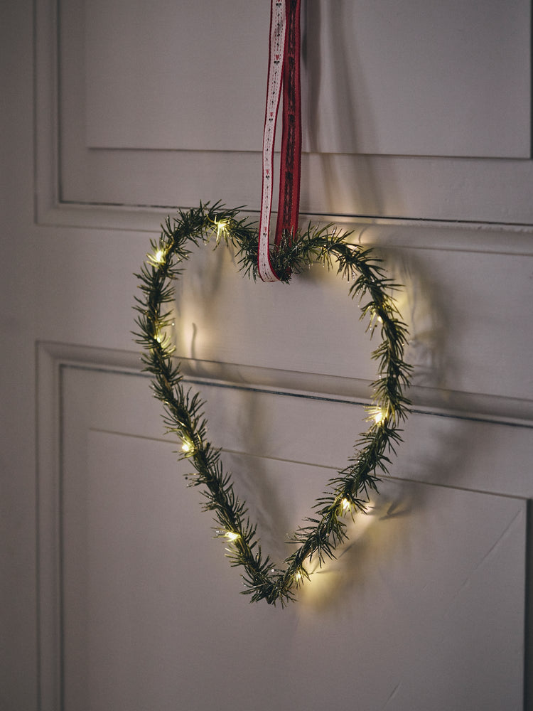 Heart lamp with LED light