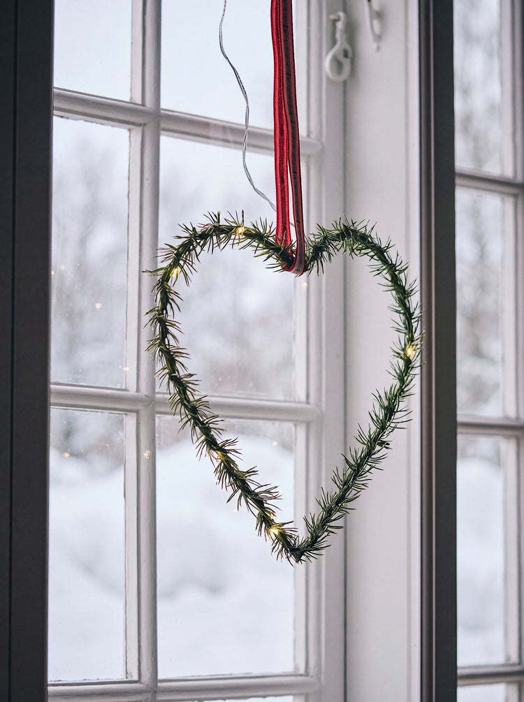 Heart lamp with LED light