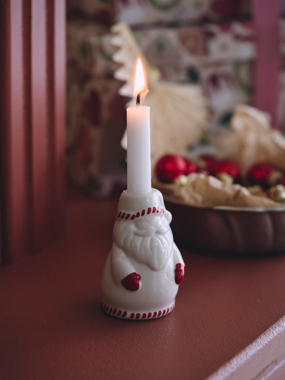 Candle holder Santa