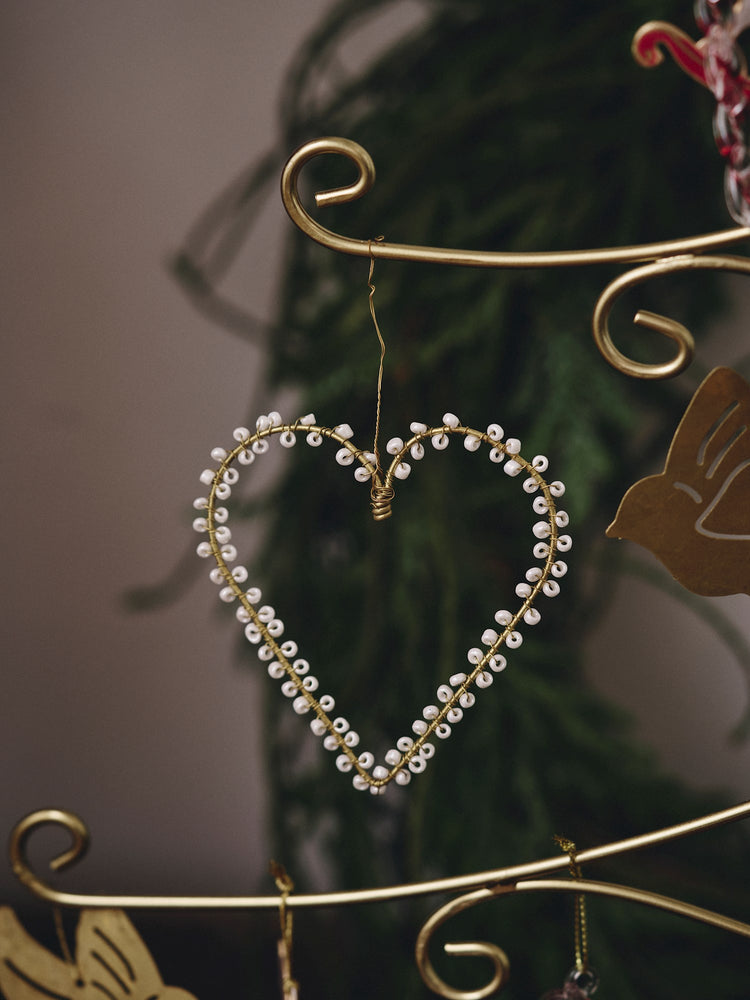 Ornament heart with beads