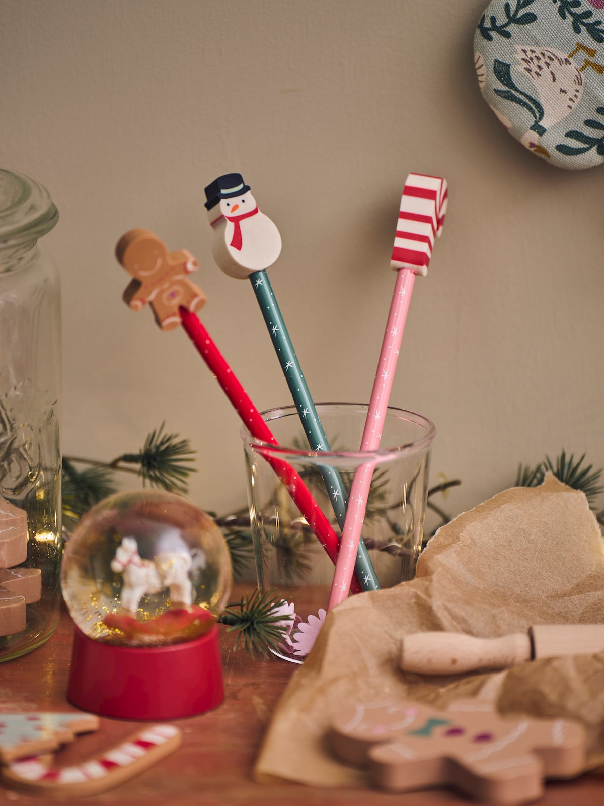 Pencil with snowman