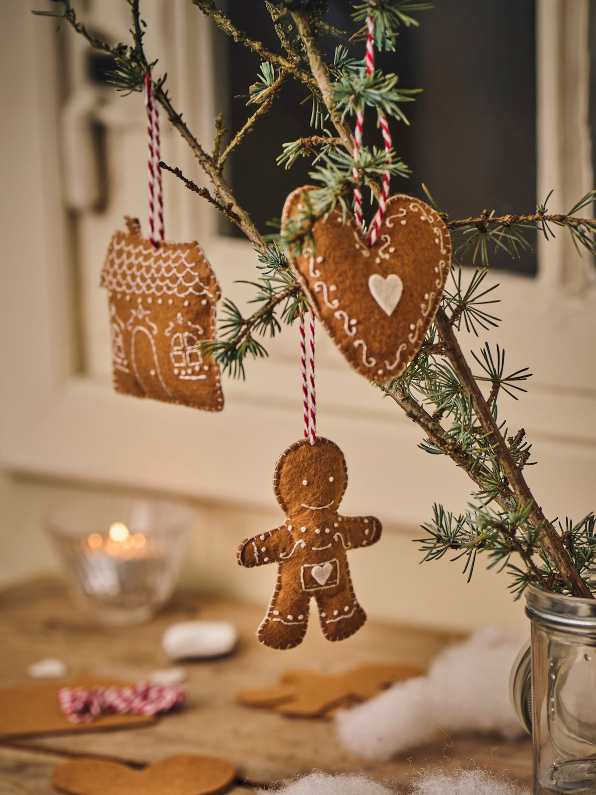 DIY kit gingerbread ornaments