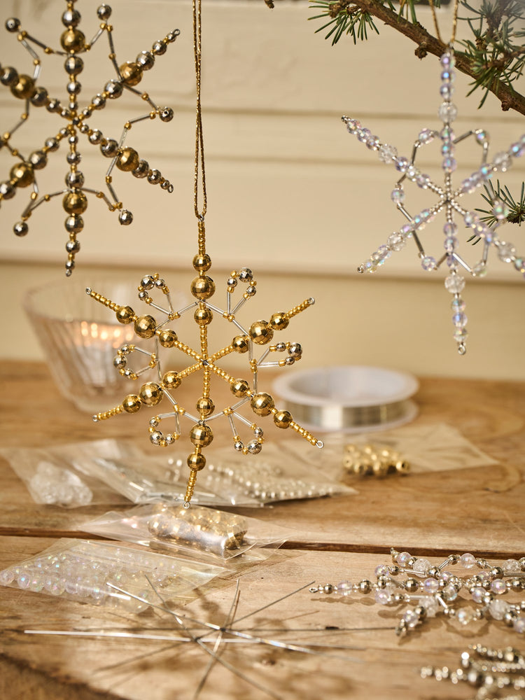 DIY kit beaded snowflakes