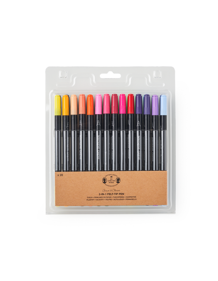Double-ended fineliners