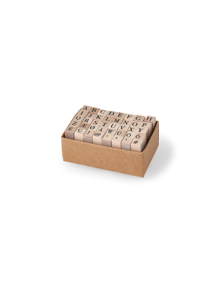Wooden alphabet stamps
