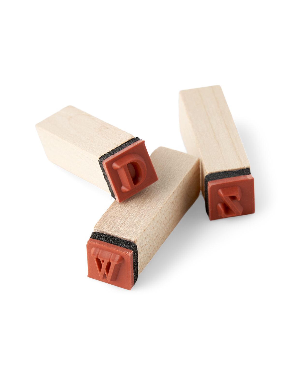 Wooden alphabet stamps