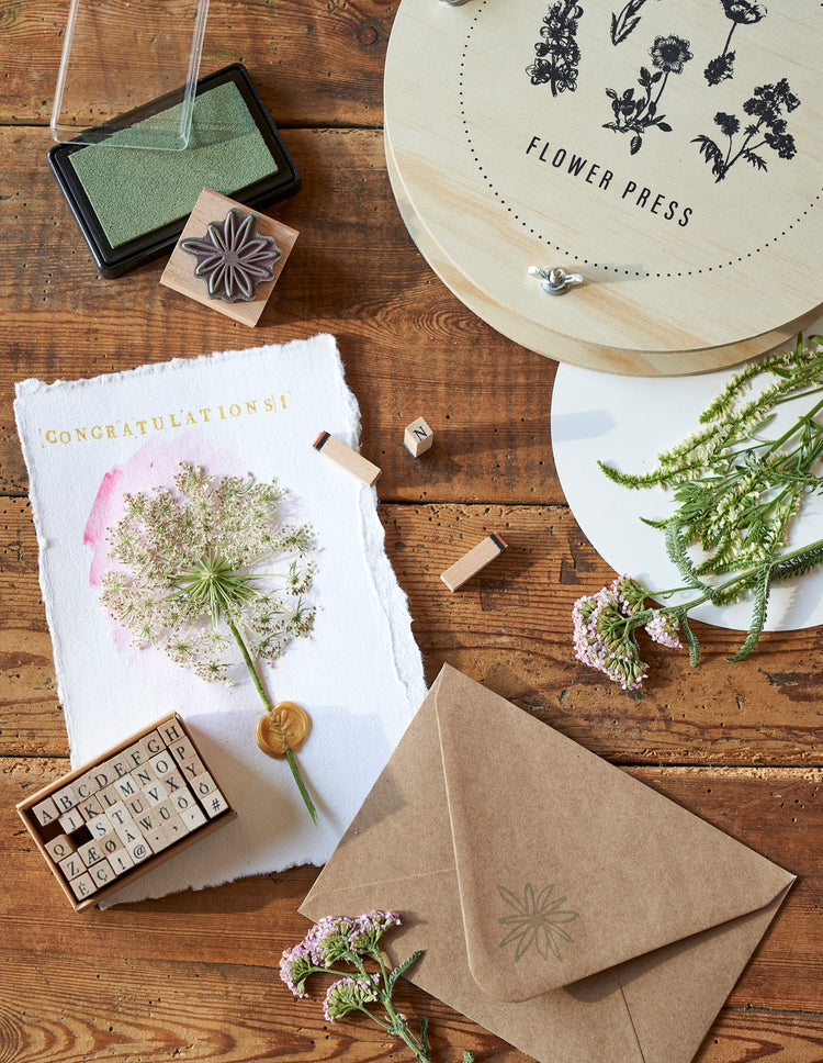 Wooden alphabet stamps