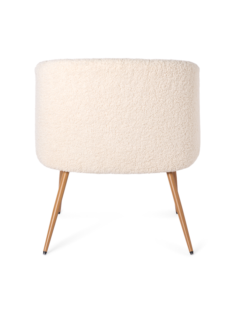Lounge chair with teddy fabric