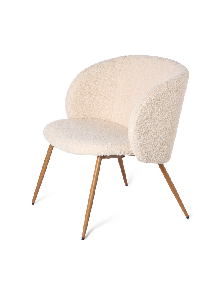 Lounge chair with teddy fabric