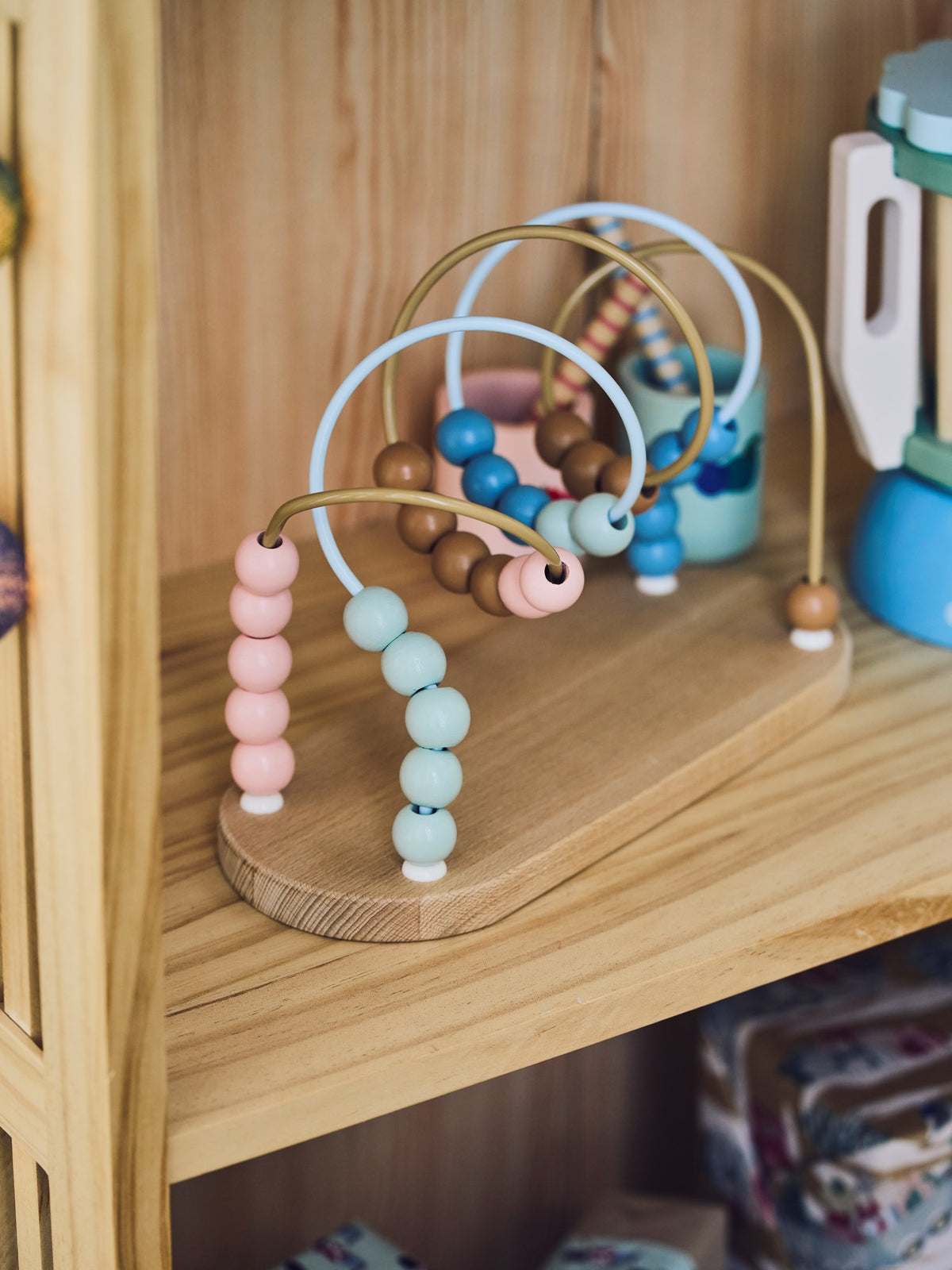 Wooden bead maze